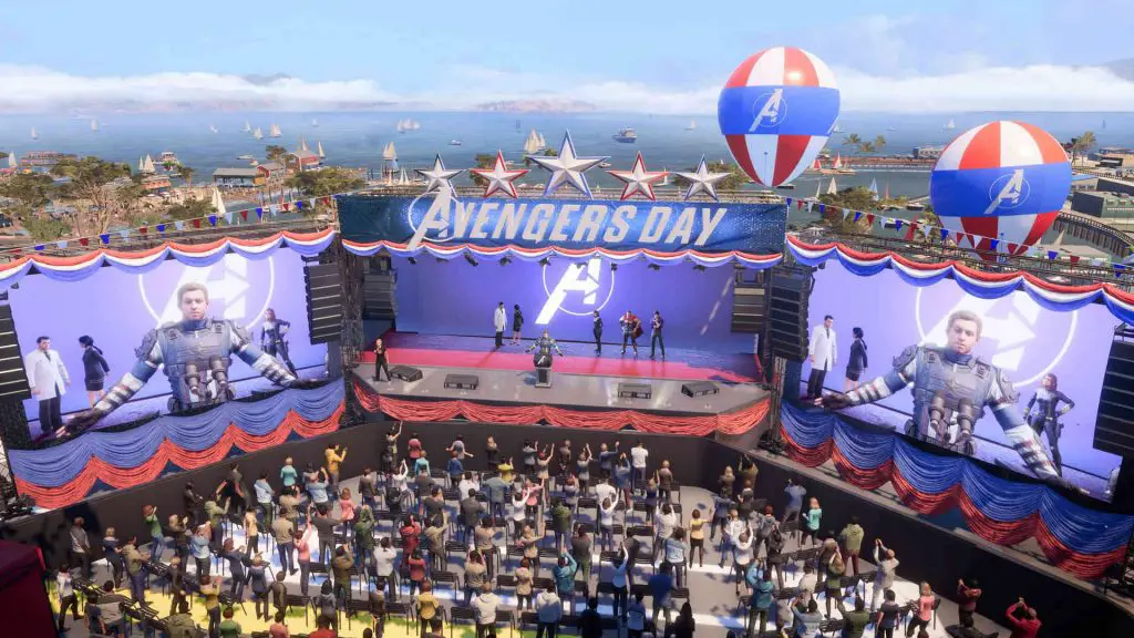 marvel avengers one day stage capitan america