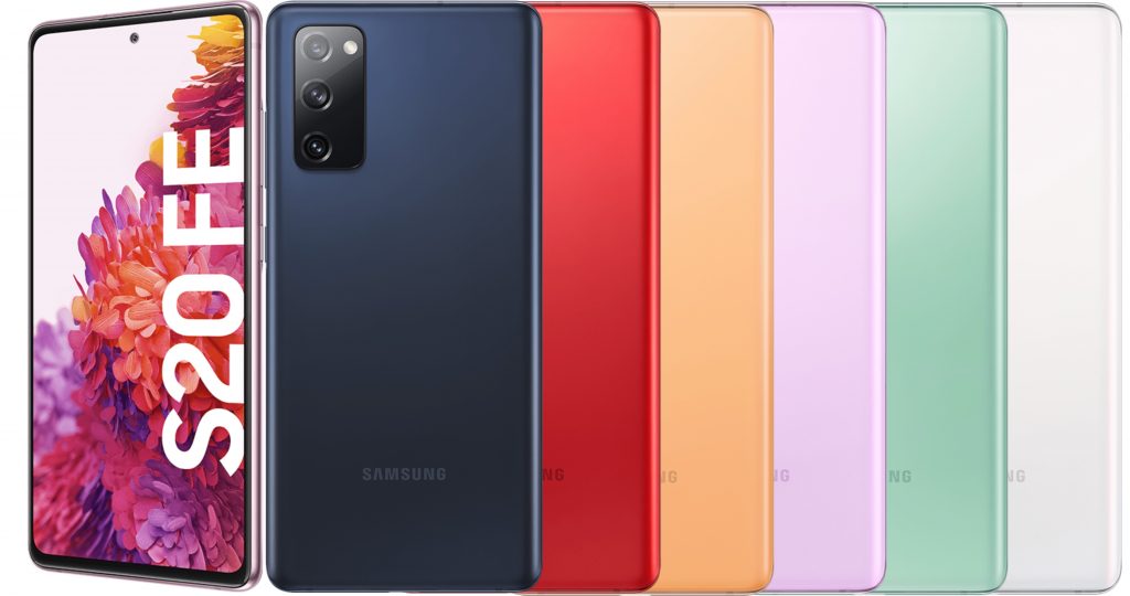 Galaxy S20 FE in diversi colori