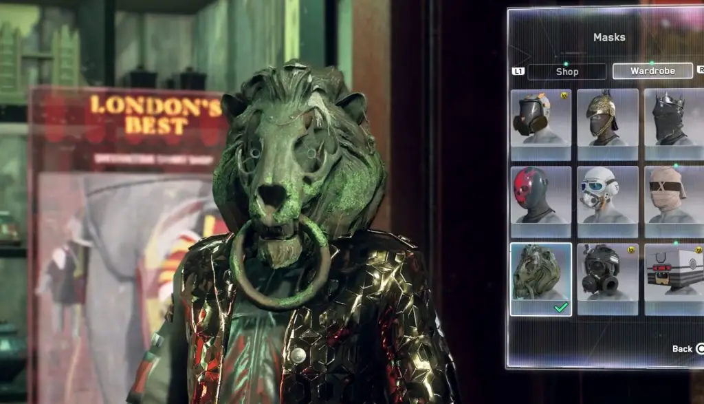 Maschera da gargoyle del leone di Watch Dogs Legion