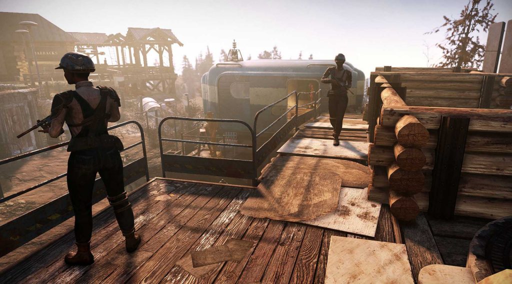 Schermata del campo dei coloni di Fallout 76 Wastelanders