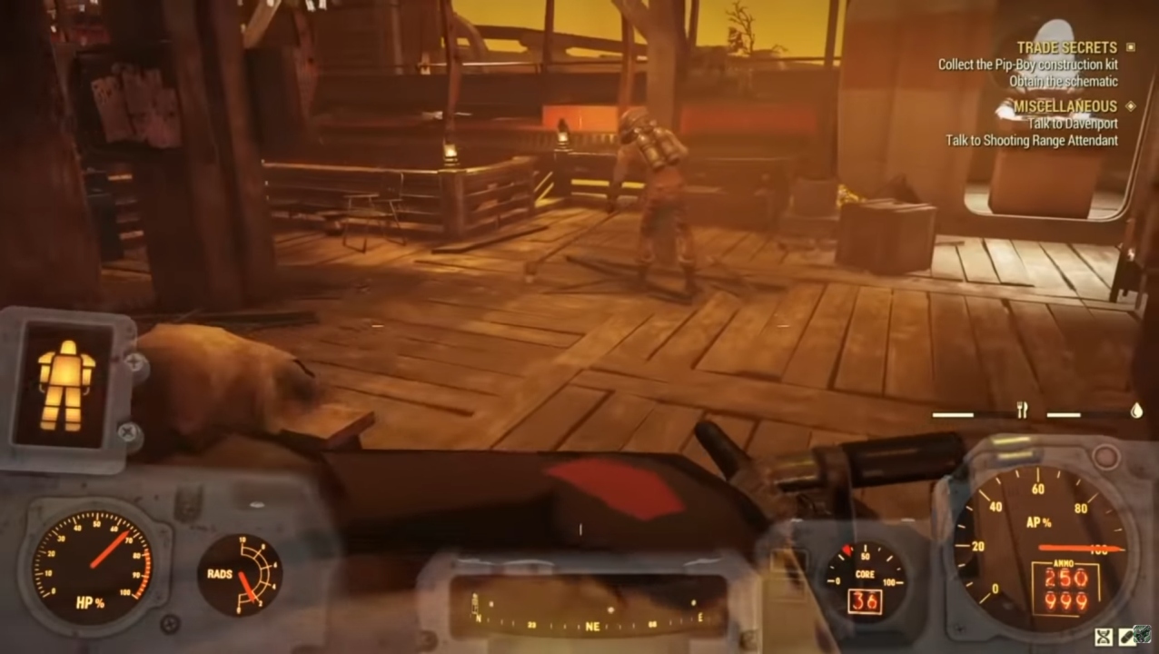 Fallout 76 NPC scrub in bomba atomica