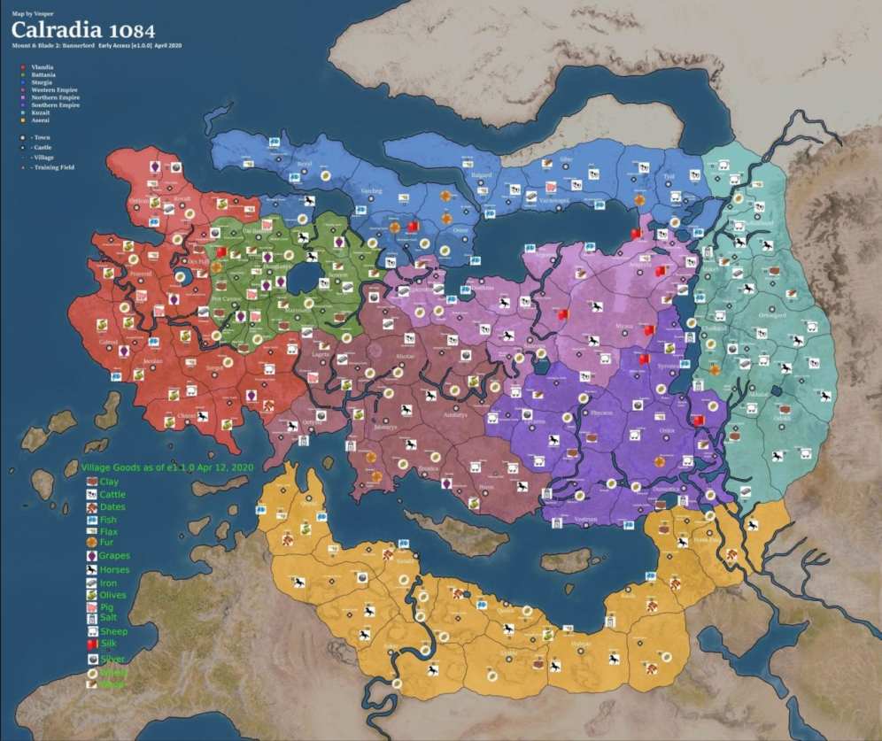 Mappa di Mount & Blade Bannerlord