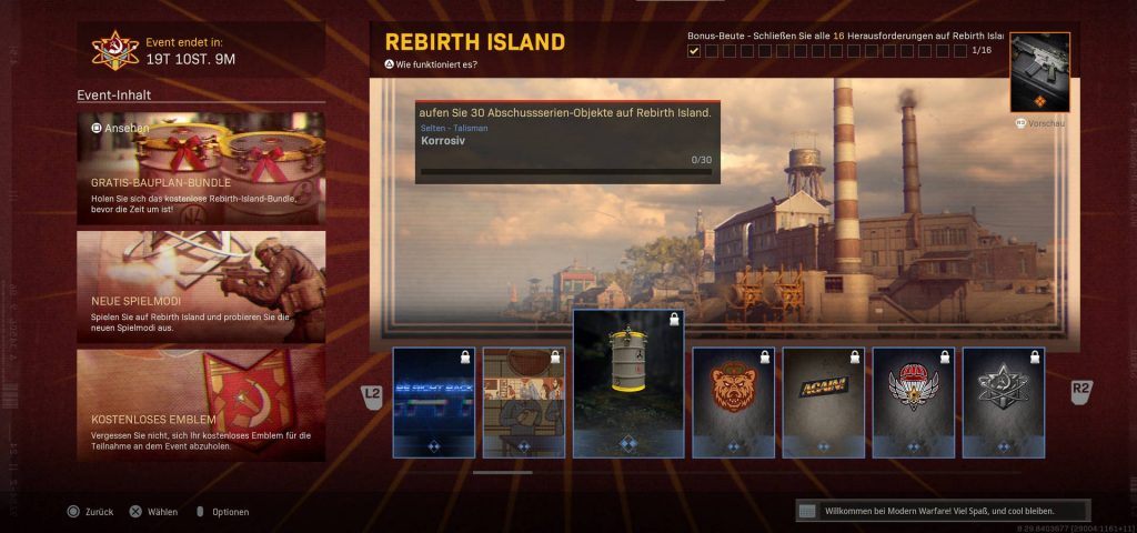 schermata dell'evento di revival di cod warzone
