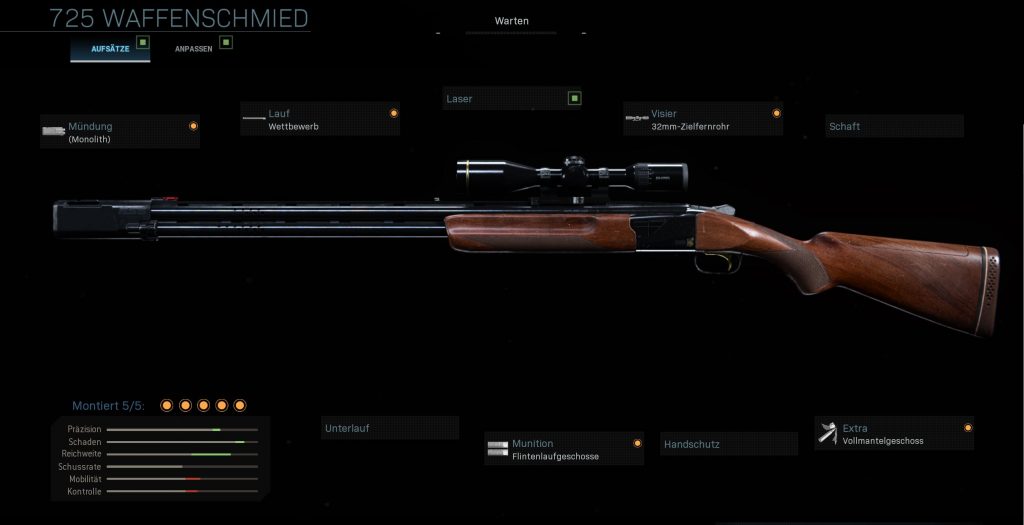 Chiama Sniper 725 Duty Modern Warfare