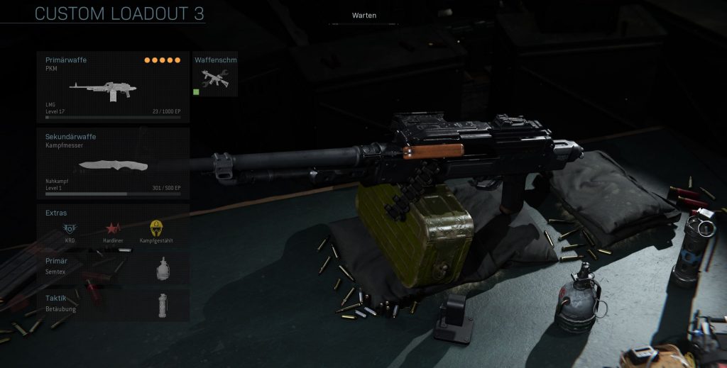 Call for Duty Modern Warfare PKM MP Build