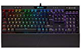 Corsair K70 RGB MK.2 Low Profile Rapidfire Mechanische Gaming Tastatur (Cherry MX Speed: Schnell und Hochpräzise, ​​​​Dynamischer RGB LED Hintergrundbeleuchtung, QWERTZ DE Layout) schwarz