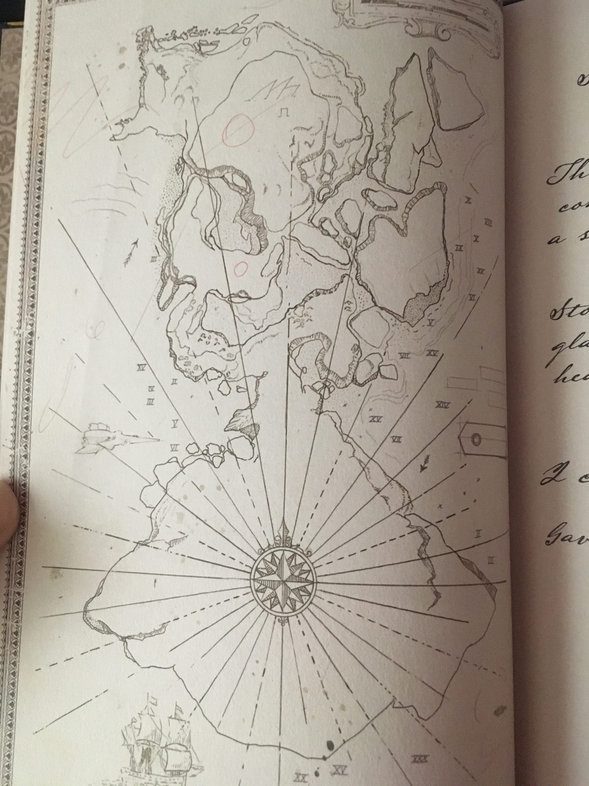 Mappa delle destinazioni dell'isola del tesoro