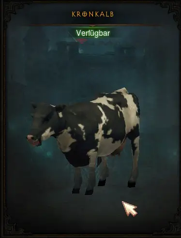 Diablo 3 Animale domestico della mucca