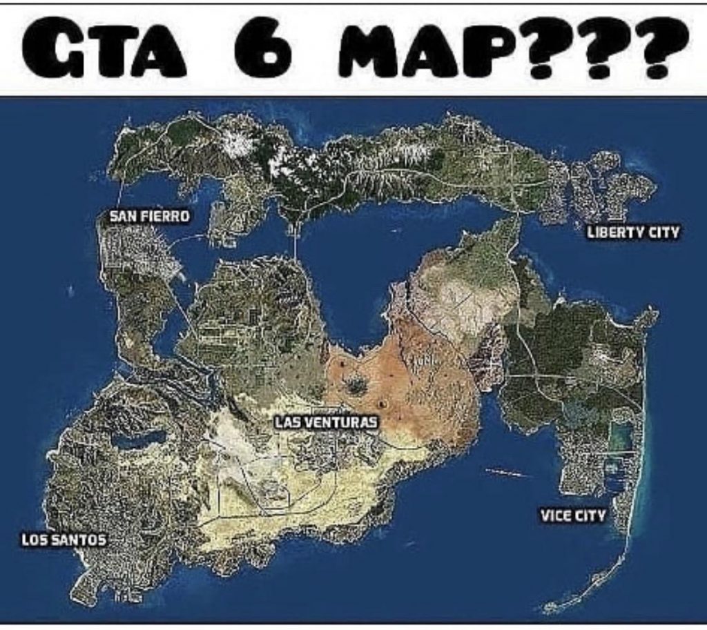 Concetto di mappa di GTA 6 Reddit 2