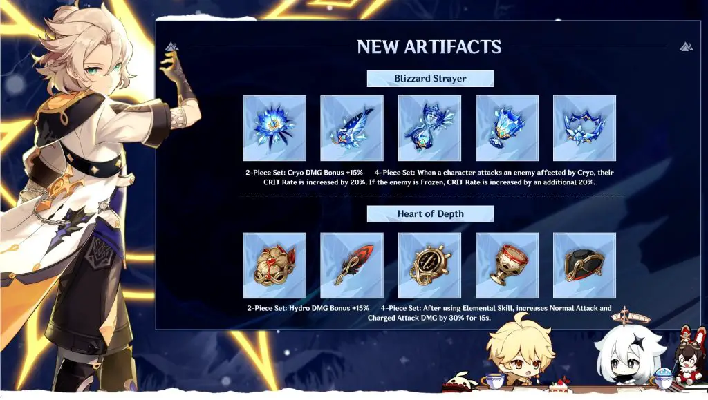 Genshin Impact 1.2 nuovi artefatti