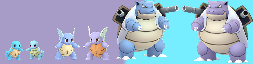 Pokémon GO Shiny Squirtle Famiglia