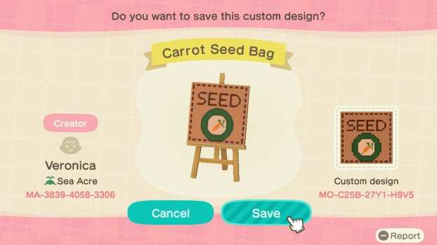 sacchetto di semi di carota