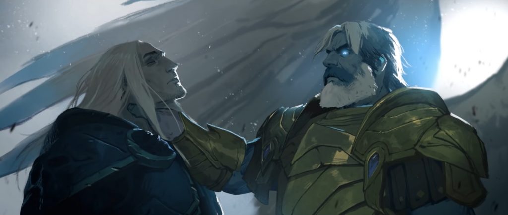 WoW Bastion Uther con in mano Arthas