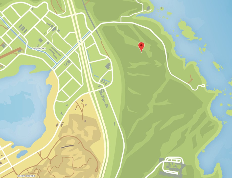 Mappa di GTA Online Treasure Hunt San Chianski
