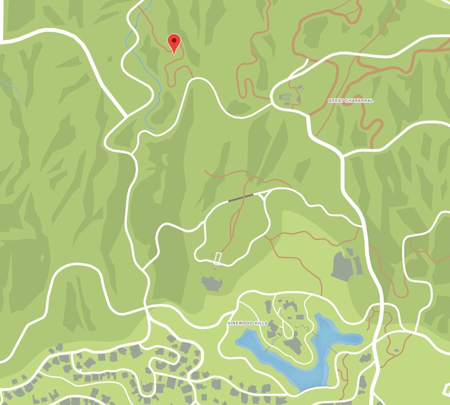 GTA Online Caccia al tesoro Grande mappa di Chaparral