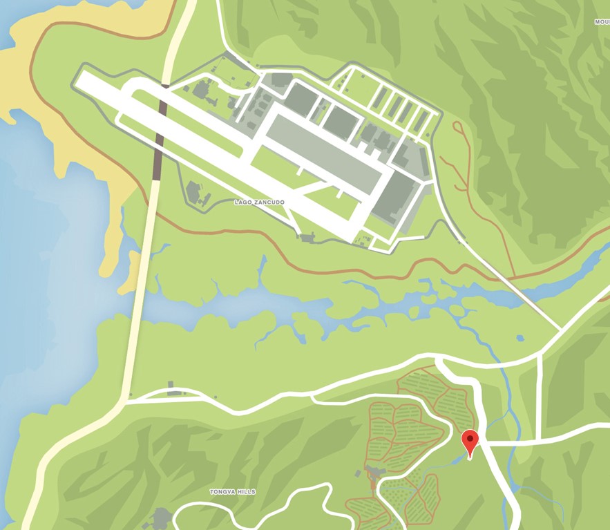 GTA Online Caccia al Tesoro Mappa della Valle di Tongva