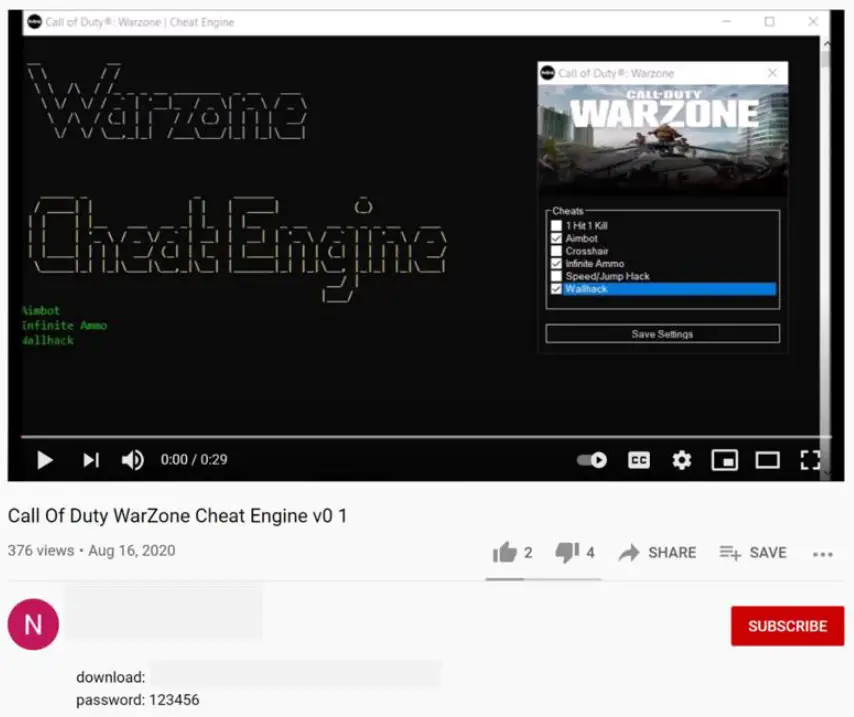 cod warzone hacker falso trucco su youtube