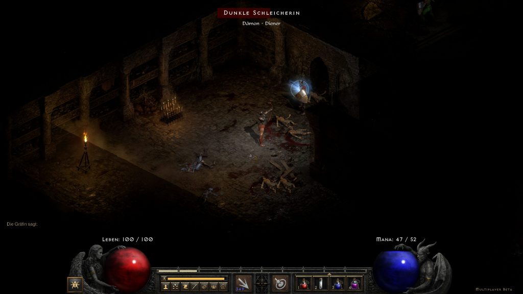 Schermata di gioco di Diablo 2