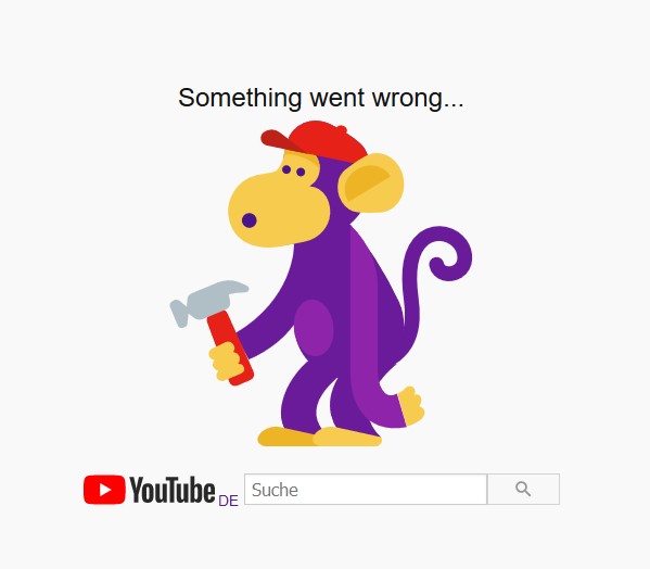 Malfunzionamento di YouTube