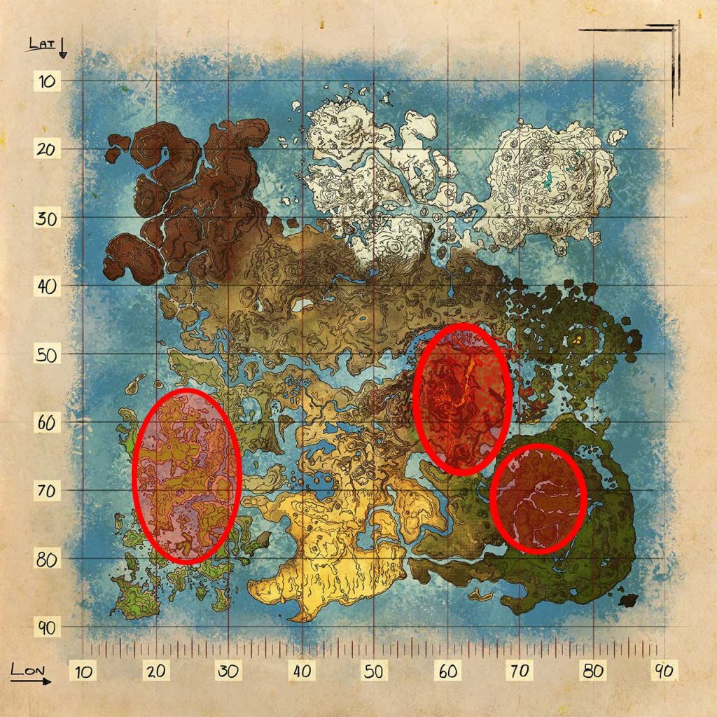Posizione di spawn di Tropeo sulla mappa di Crystal Isles