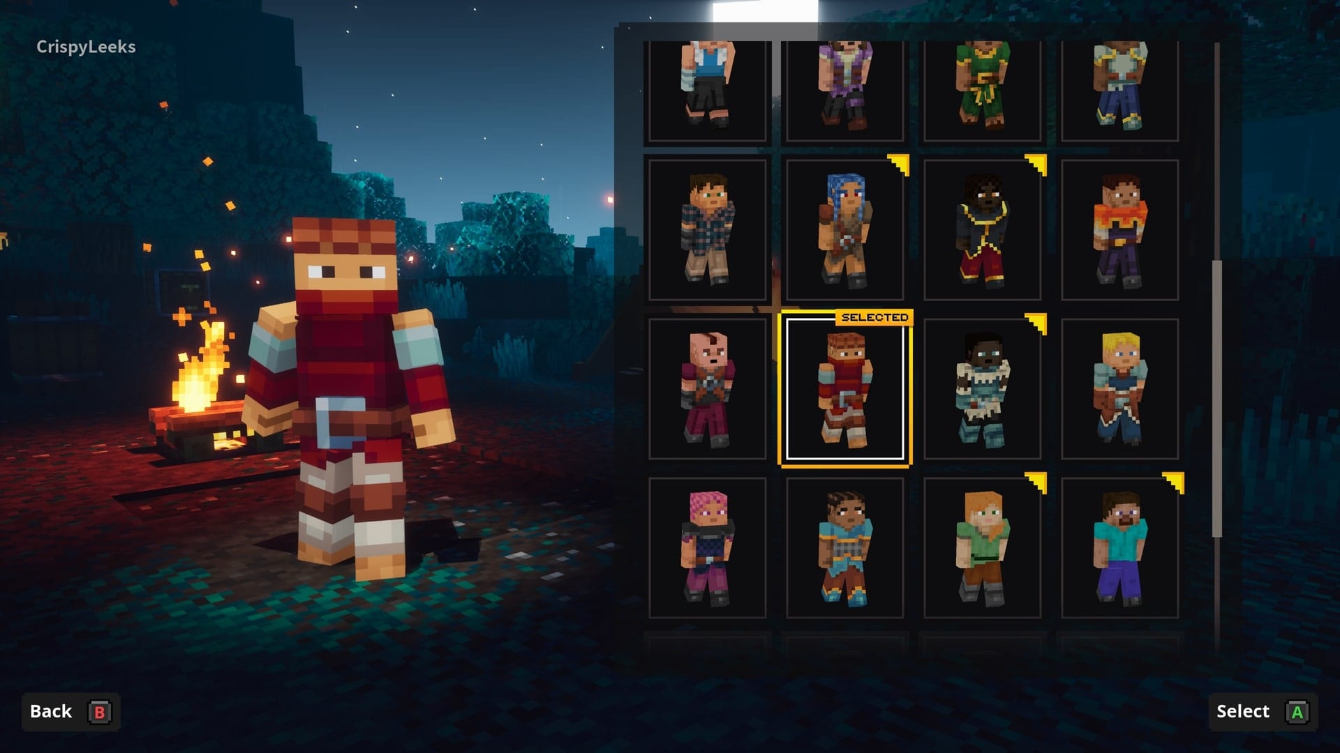 cambia l'aspetto dei personaggi nei sotterranei di Minecraft