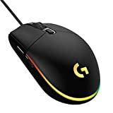 Logitech G203 Mouse da gioco con illuminazione RGB LIGHTSYNC personalizzabile, 6 pulsanti programmabili, sensore adatto al gioco, scansione a 8000 DPI, peso ridotto, nero