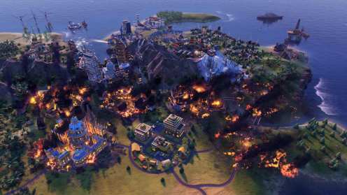Civilization VI - New Frontier Pass - Pacchetto Maya e Gran Colombia - Incendio boschivo in modalità Apocalisse