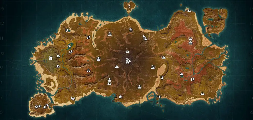 Conan Exiles: Mappa dell'isola di Siptah