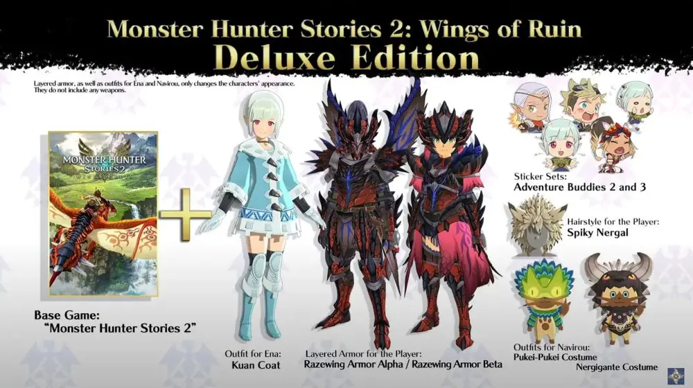 Monster Hunter Stories 2 dlc edizione deluxe